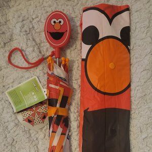 Sesame Street Elmo Boys Umbrella and Raincoat Set, Kids Ages 2-5